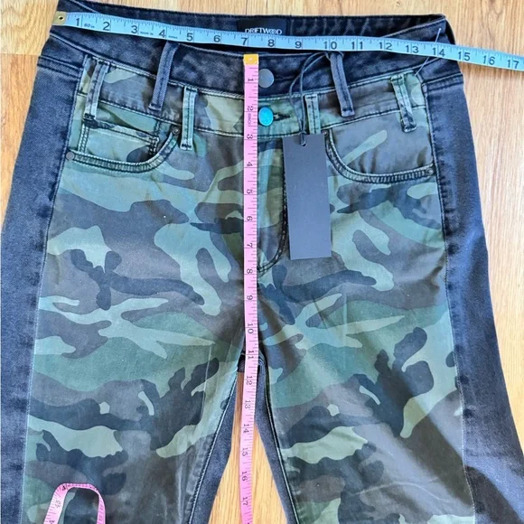 DRIFTWOOD Two-Tone Camo & Charcoal Cropped Jeans - Picture 12 of 15